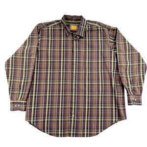 Robert Talbott Carmel Mens Casual Plaid Long Sleeve Button Up Cotton Shirt 1XB‎